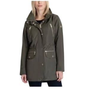 Michael Kors Hooded Anorak, Green Water Resistant  Women's Jacket size M